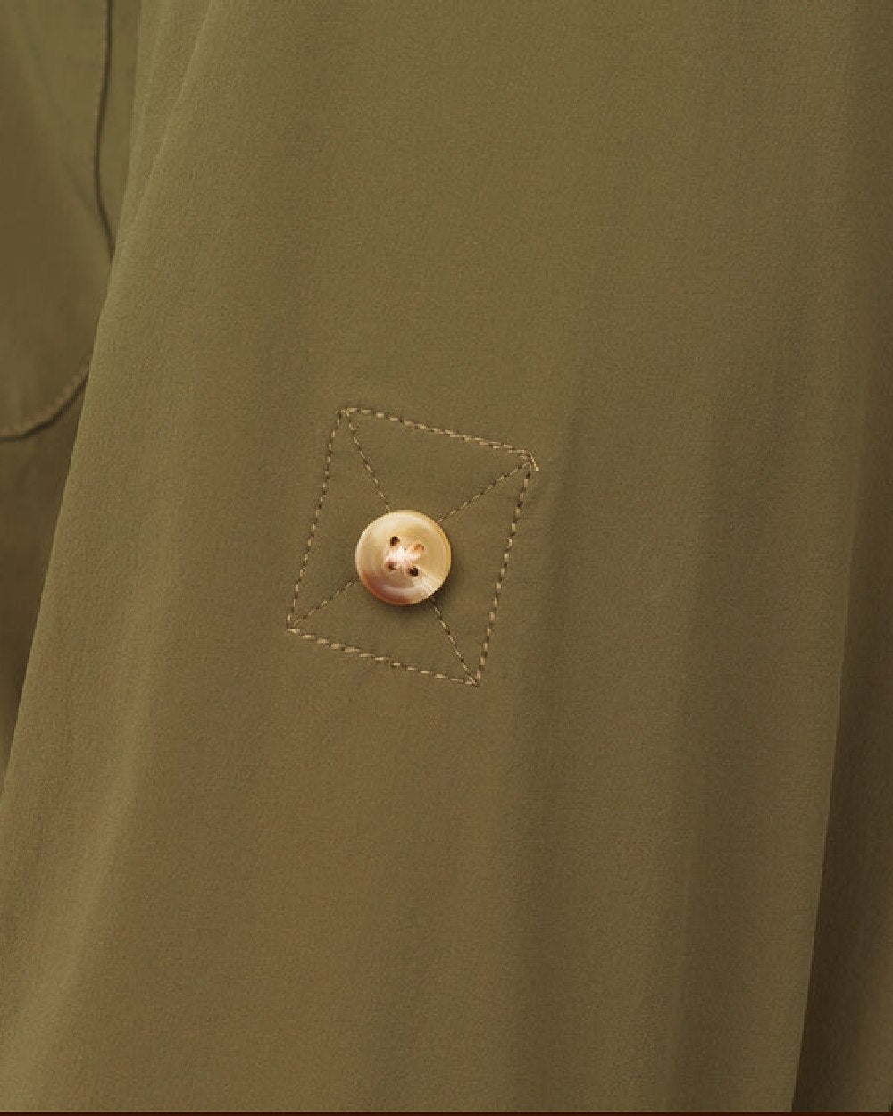Olive Green Coloured Laksen Mens Kinshasa Tech Shirt on white background