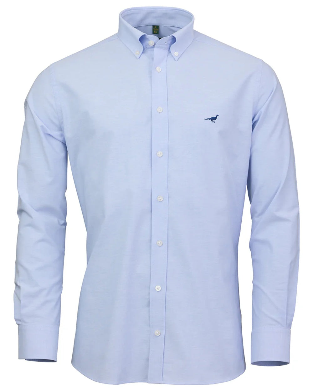 Light Blue coloured Laksen Mens Oxford Stretch Shirt on white background