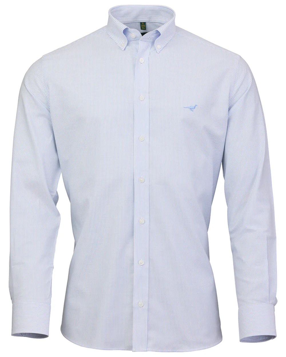 Light Blue coloured Laksen Mens Pin Oxford Stretch Shirt on white background
