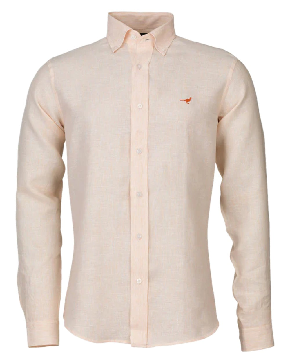 Orange Coloured Laksen Mens Portofino Hear Shirt on white background