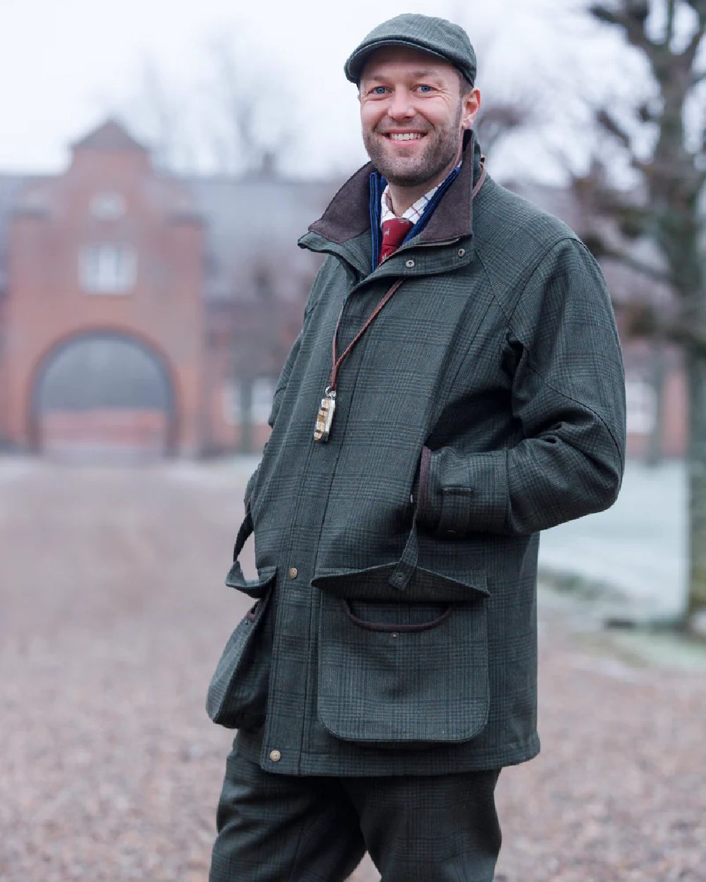 Willow Coloured Laksen Mens Willow Fairfax Coat With CTX on outdoor background