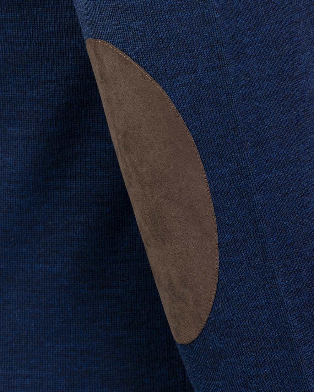 French Blue Coloured Laksen Sussex V-Neck Sweater on white background