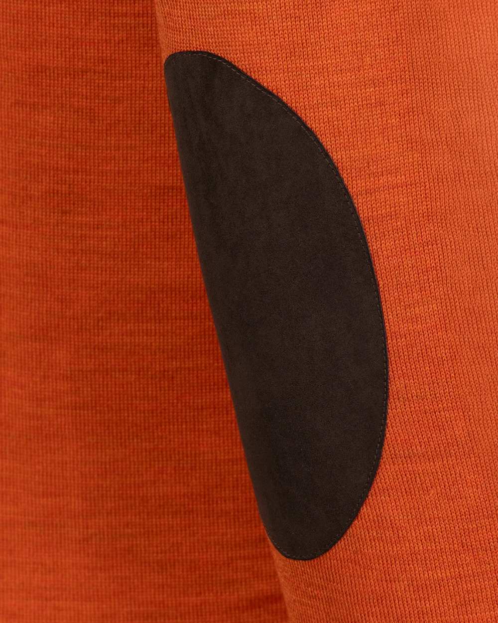 Orange Coloured Laksen Sussex V-Neck Sweater on white background