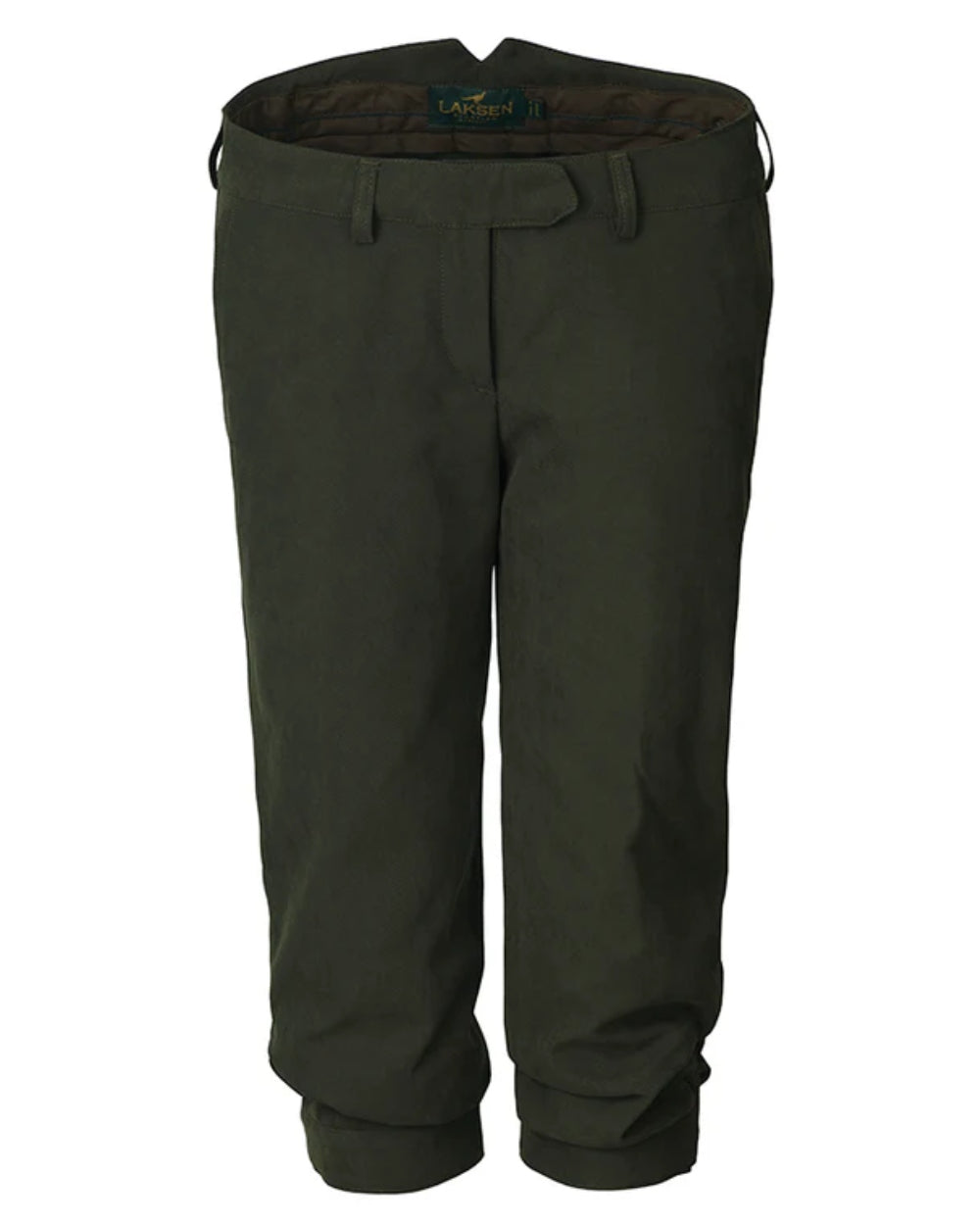 Olive Coloured Laksen Womens Gloster Knickers With CTX on white background