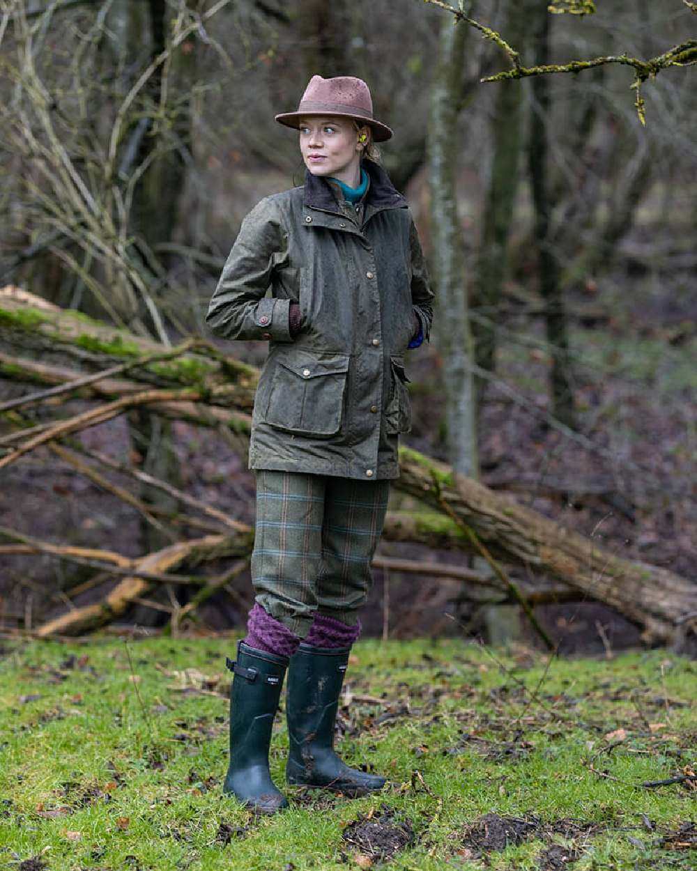 Laksen Ashley Wax Coat in Forest