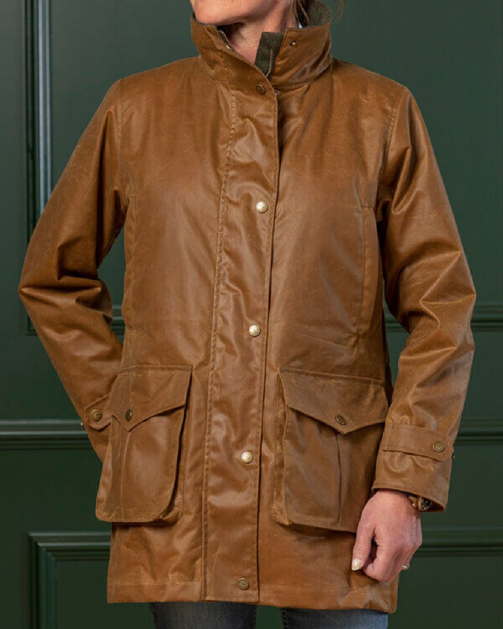 Laksen Ashley Wax Coat in Stone