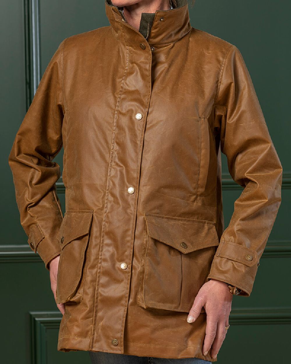 Laksen Ashley Wax Coat in Stone