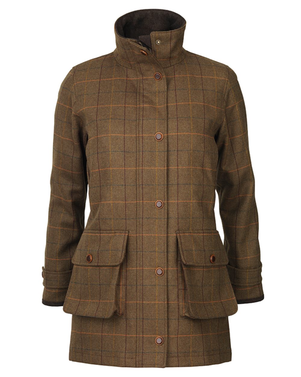 Laksen Cara Tweed Coat With CTX On A White Background