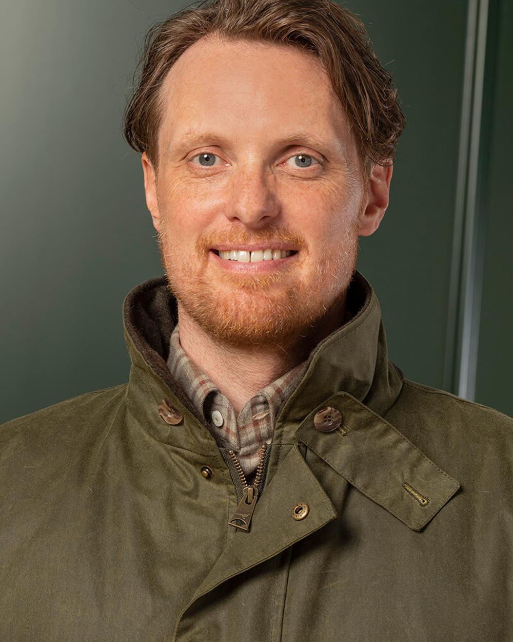 Laksen Enoch Wax Coat in Forest