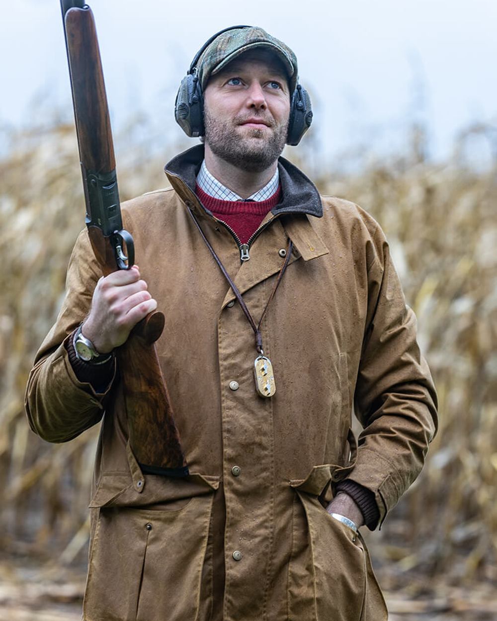 Laksen Enoch Wax Coat in Stone