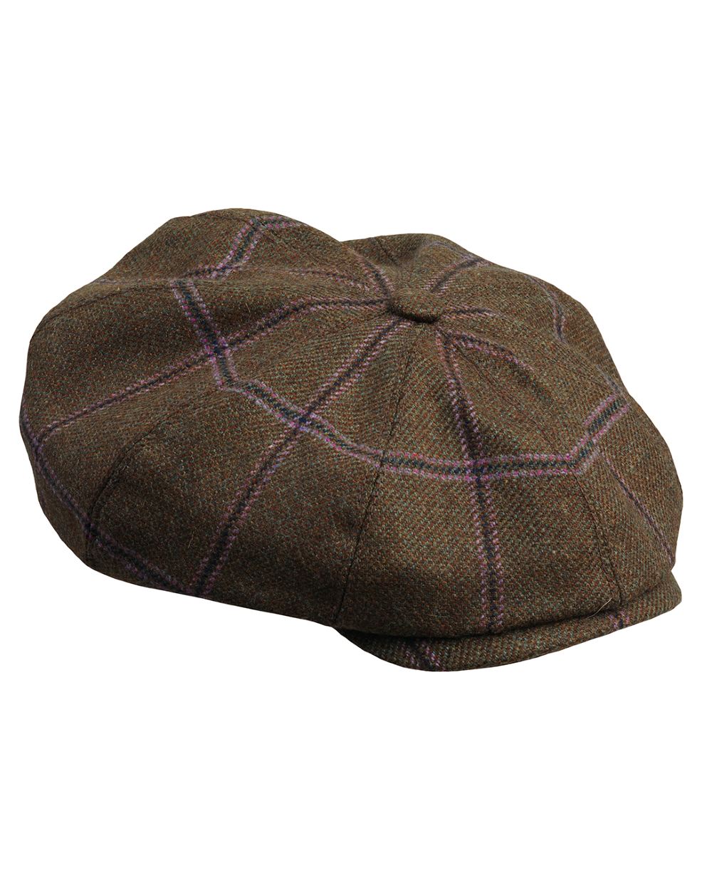 Pippa coloured Laksen Pippa Tweed Bakerboy Cap on white background