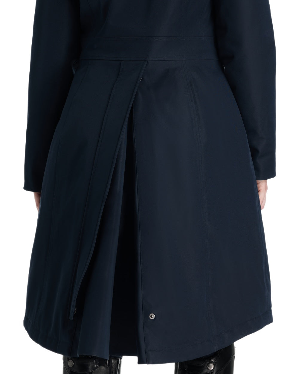 Navy Coloured LeMieux Anya Waterproof Riding Coat On A White Background