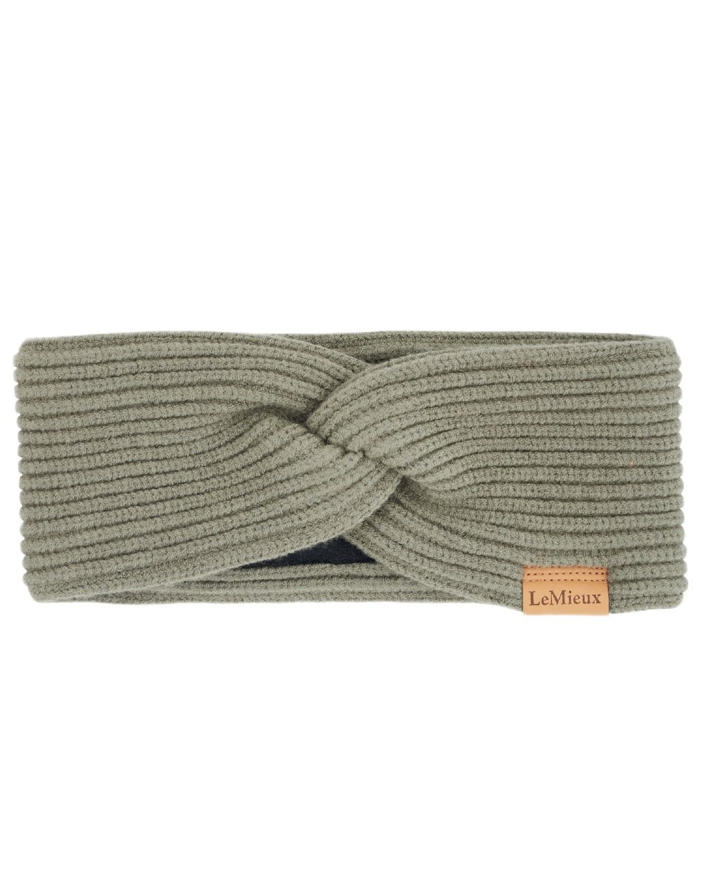 Rosemary coloured LeMieux Clara Rib Knot Headband on white background