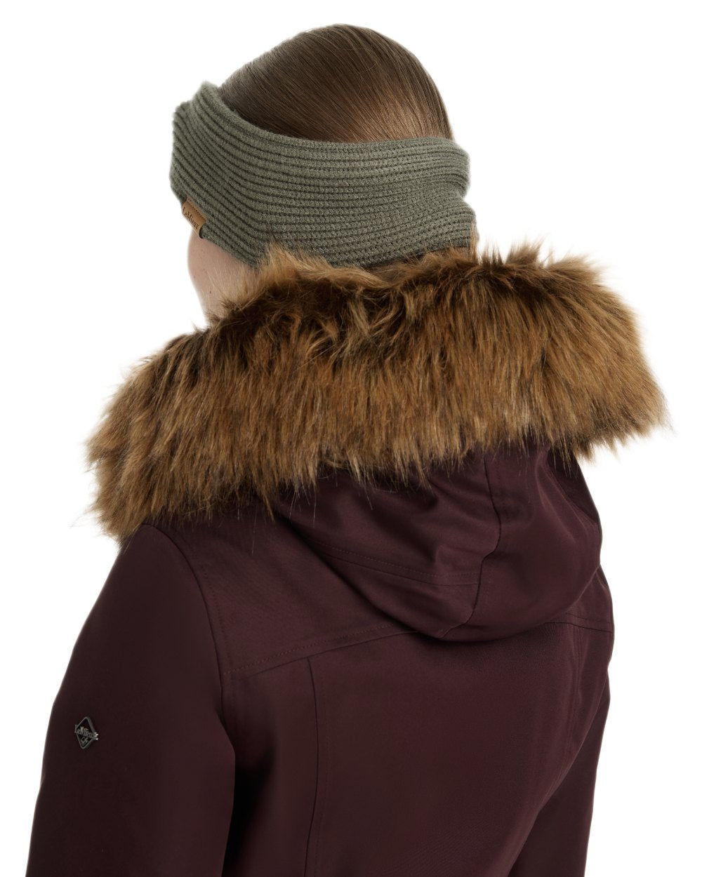 Rosemary coloured LeMieux Clara Rib Knot Headband on white background