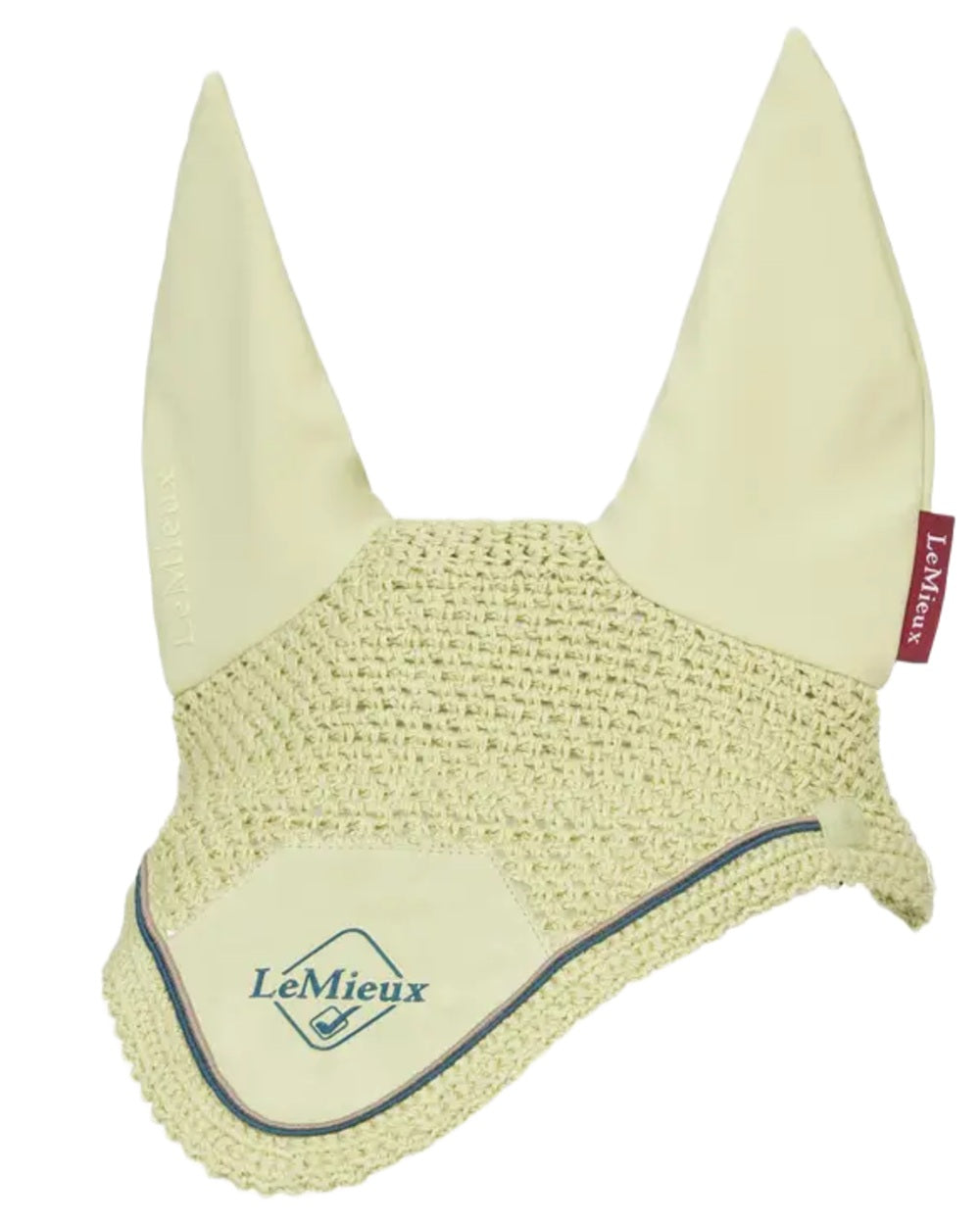 Macaron coloured LeMieux Classic Fly Hood on white background