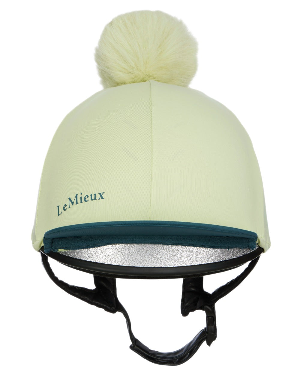 Macaron coloured LeMieux Classique Pom Hat Silk on white background