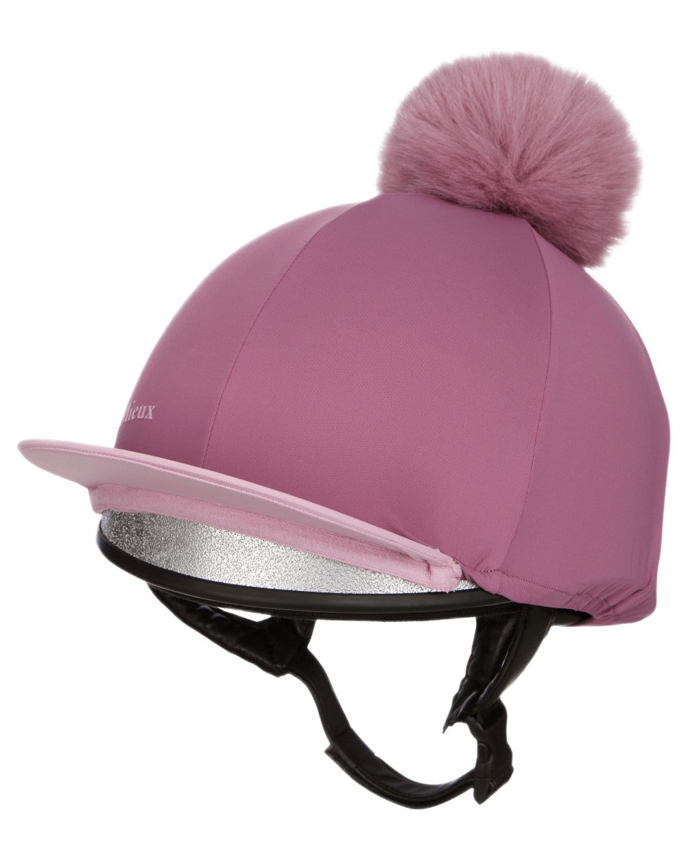 Mallow coloured LeMieux Classique Pom Hat Silk on white background