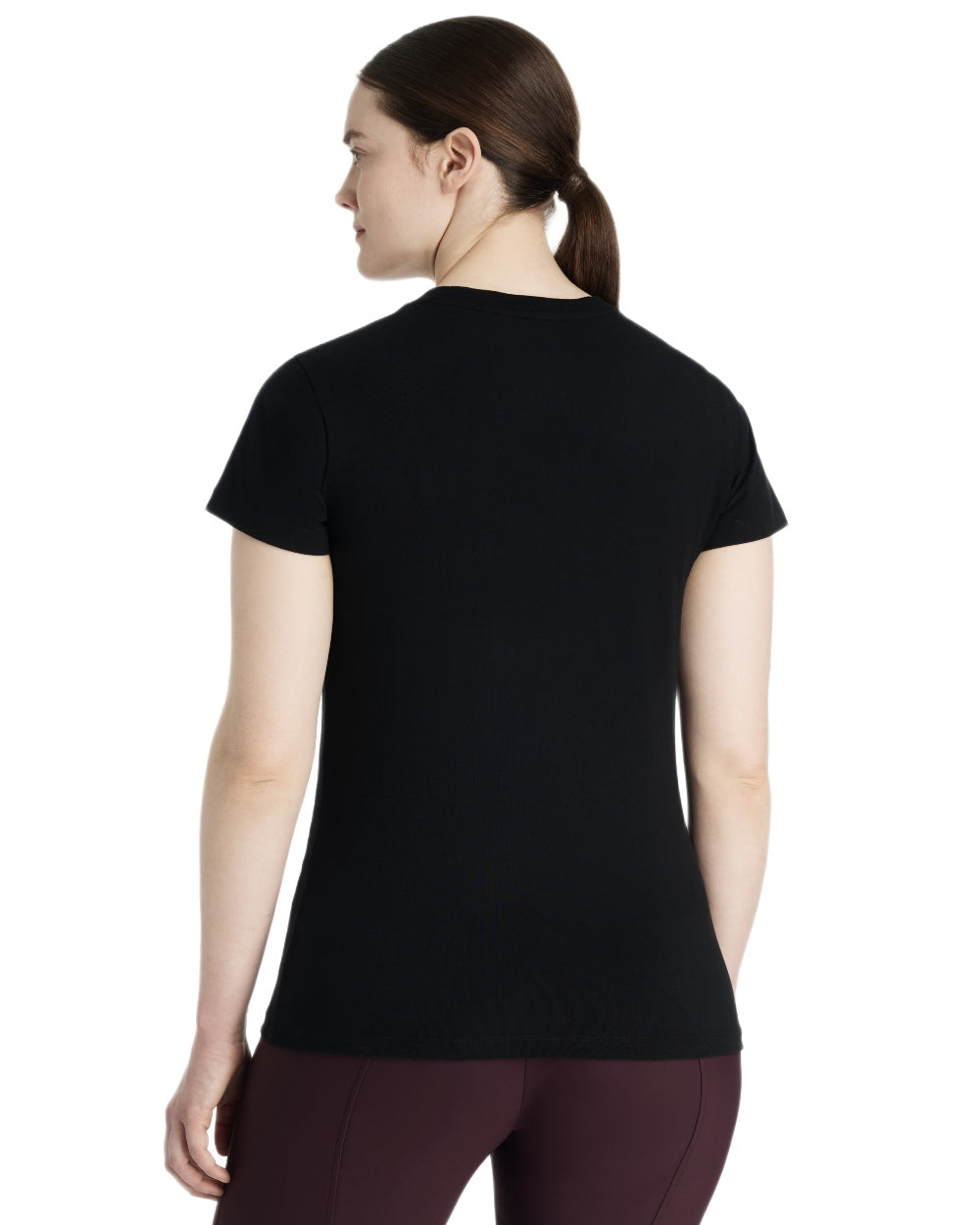 Black coloured LeMieux Classique Sparkle T-Shirt on white background