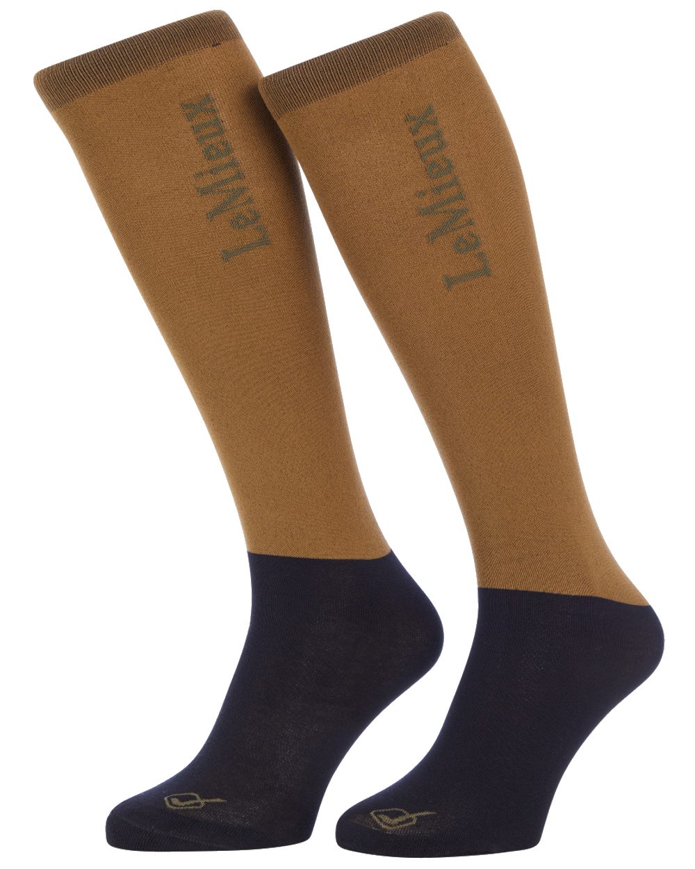 Ginger coloured LeMieux Competition Socks (Twin Pack) on white background