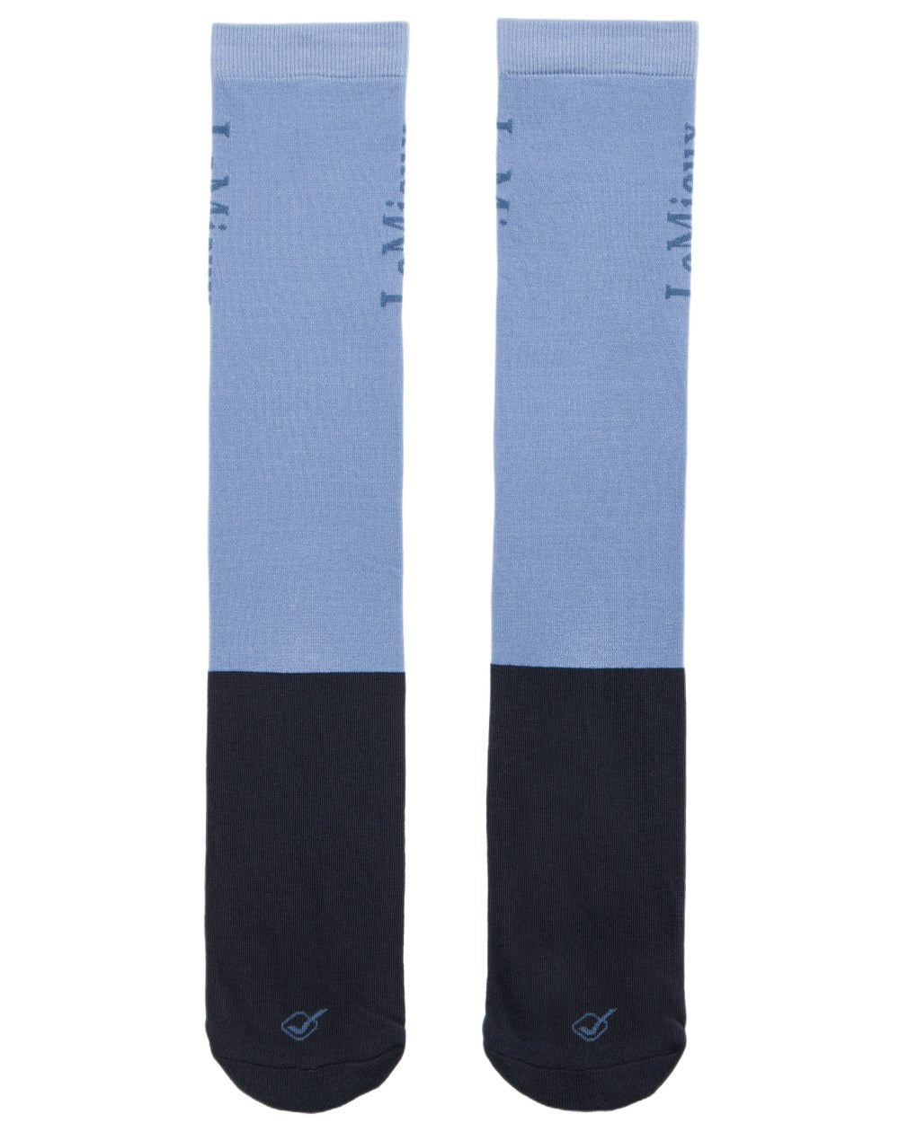 Powder Blue coloured LeMieux Competition Socks - Twin Pack on white background