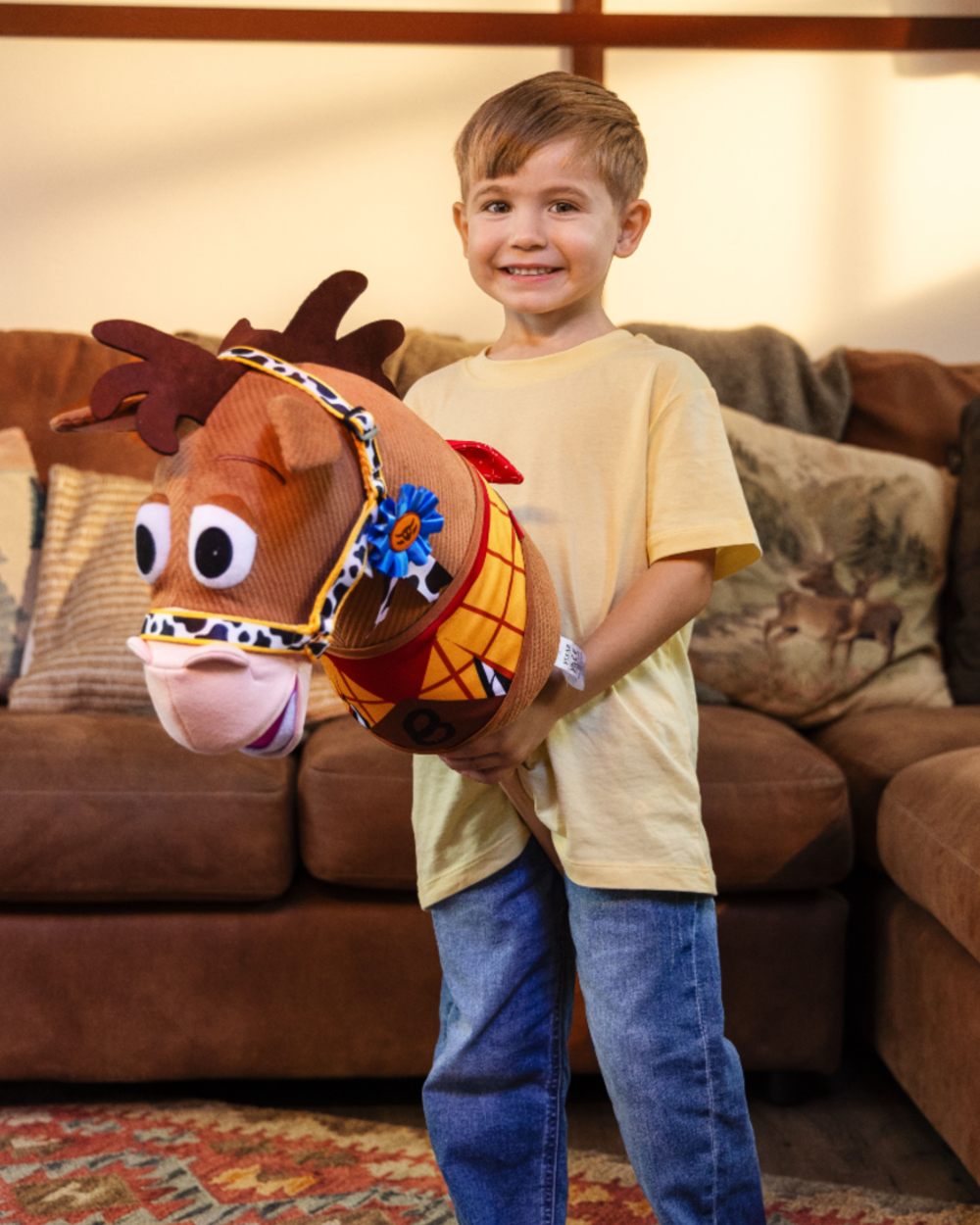 Bullseye coloured LeMieux Disney Hobby Horse Bullseye on house background