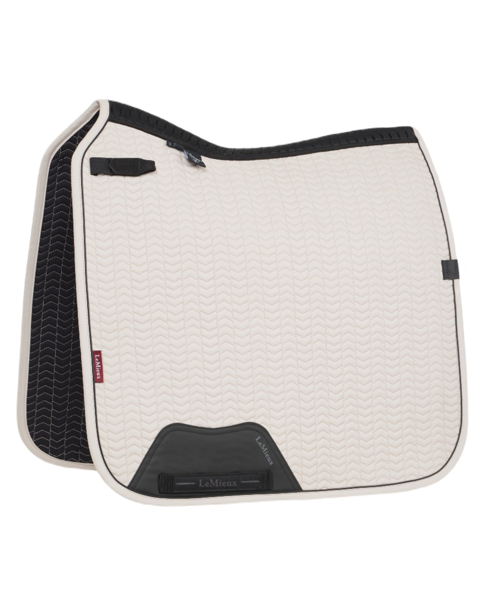 Stone coloured LeMieux Finesse Dressage Square on white background