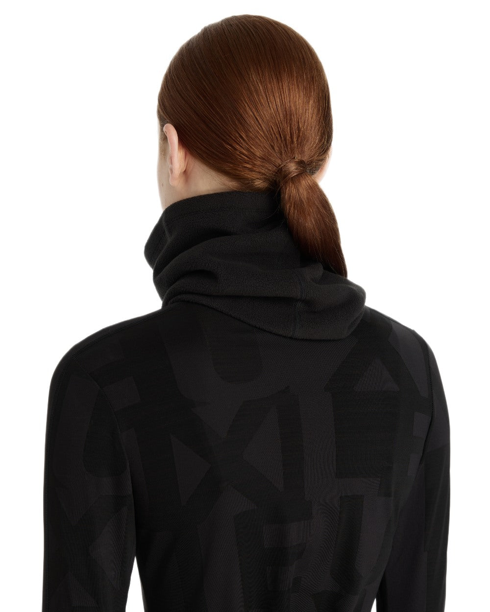 Black coloured LeMieux Fleece Snood on white background