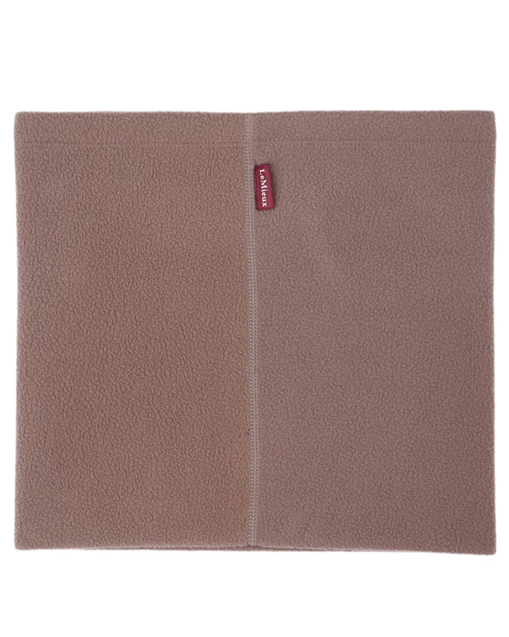 Walnut coloured LeMieux Fleece Snood on white background