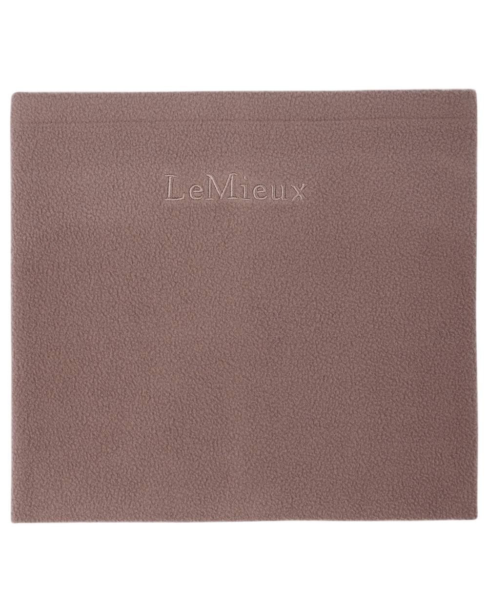 Walnut coloured LeMieux Fleece Snood on white background