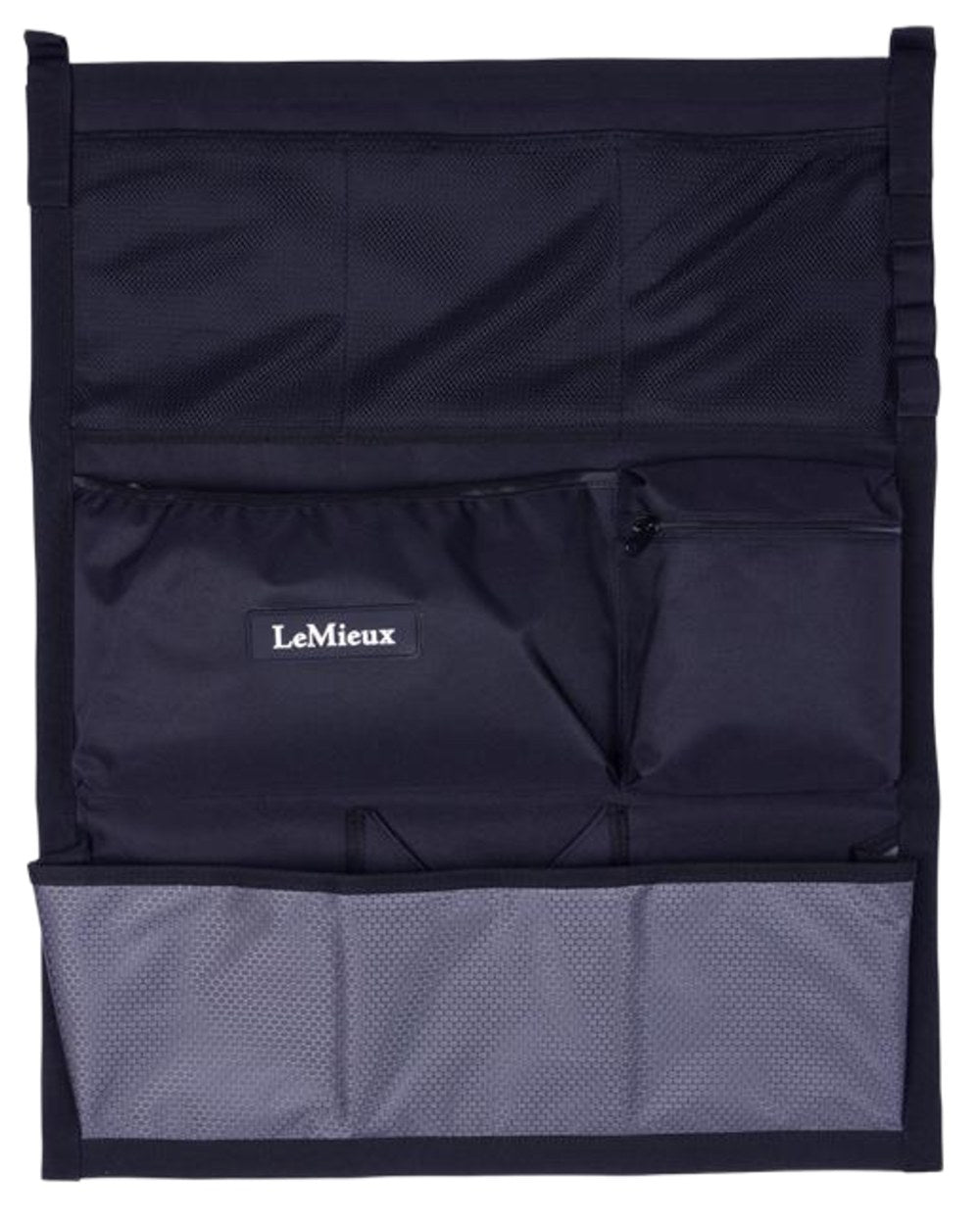 Navy coloured LeMieux Hanging Pockets on white background