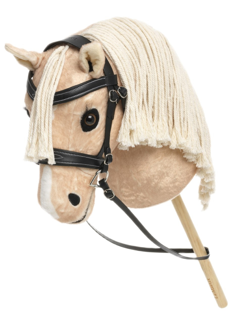 Black coloured LeMieux Hobby Horse Competition Bridle on white background