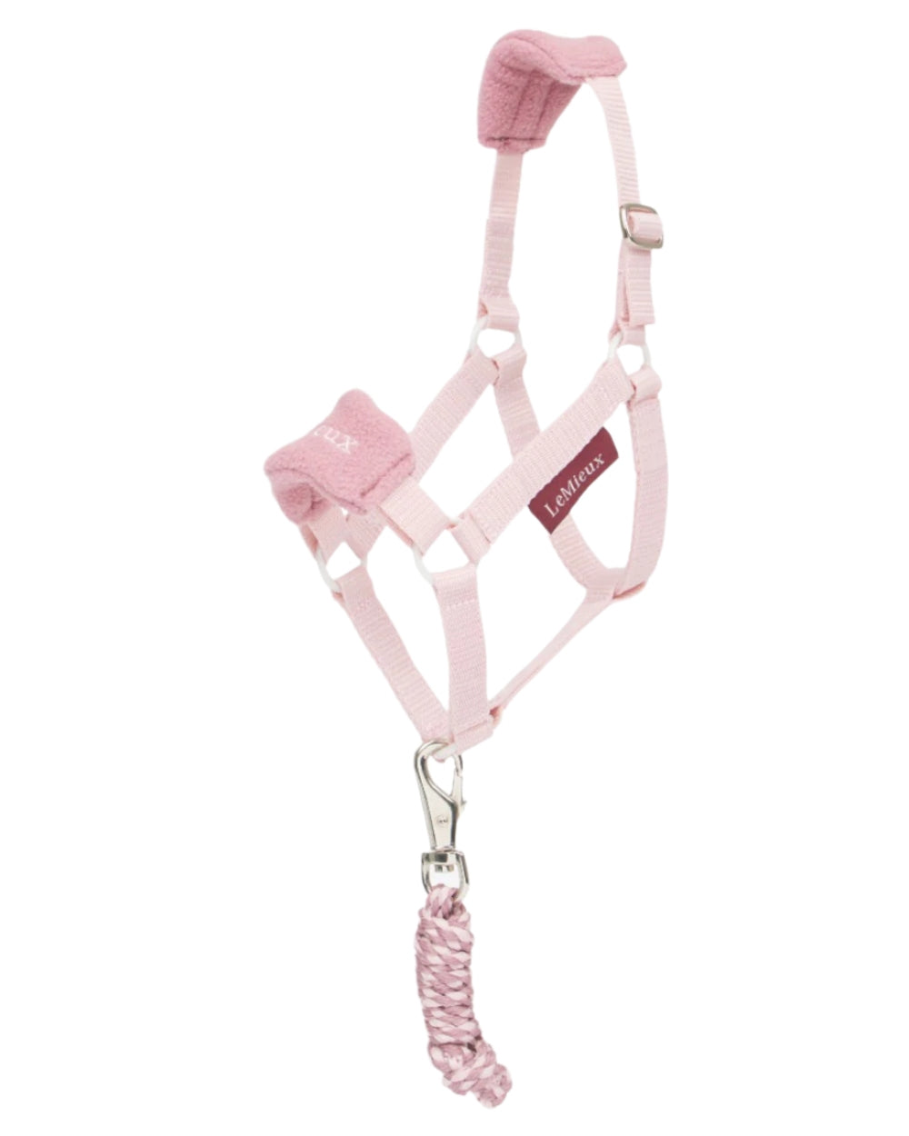 Blossom coloured LeMieux Hobby Horse Vogue Headcollar on white background
