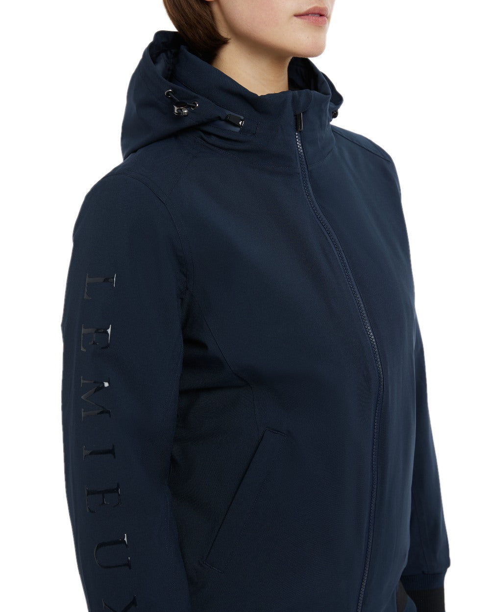 Navy coloured LeMieux Ladies Team Jacket on white background