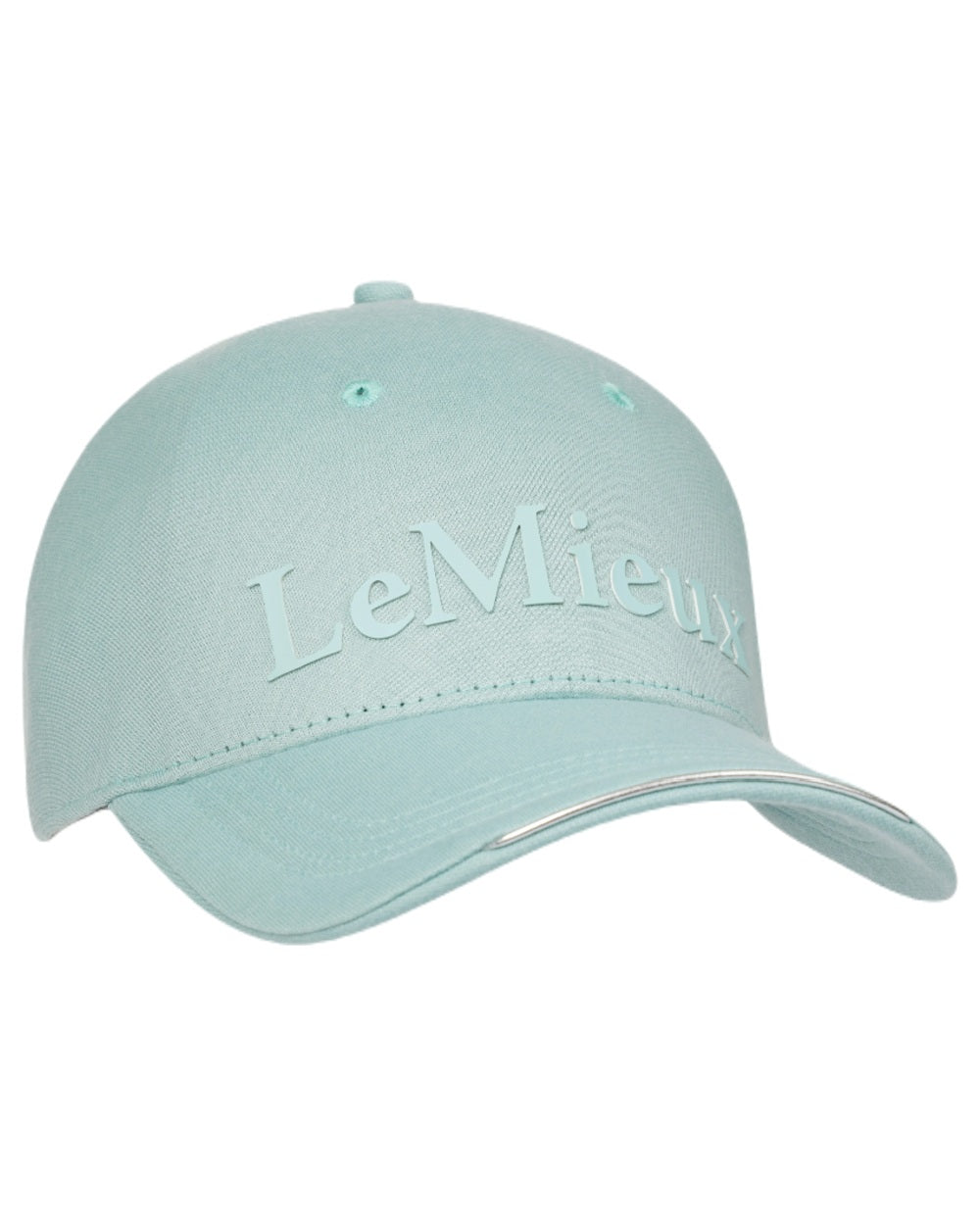 Aqua coloured LeMieux Lara Cap on white background