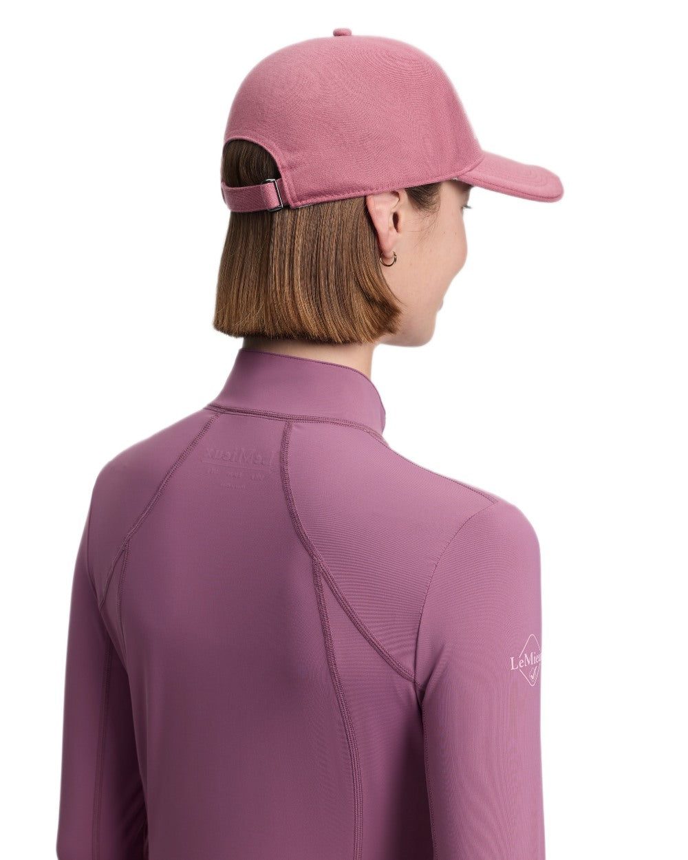 Mallow coloured LeMieux Lara Cap on white background