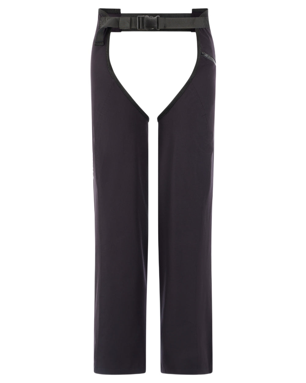 Black coloured LeMieux Mens Stormwear Waterproof Chaps on white background