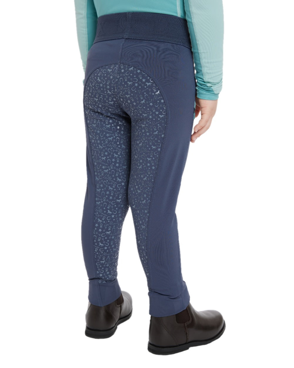Dusk Blue Coloured LeMieux Mini Pull Ons On A White Background