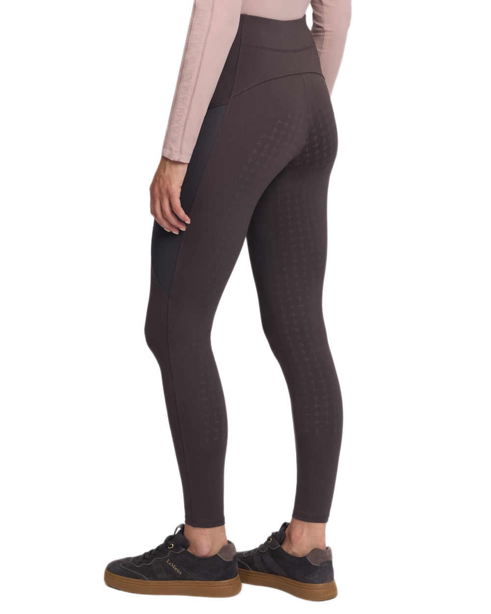 Cocoa coloured LeMieux Naomi Pull On Breeches on white background