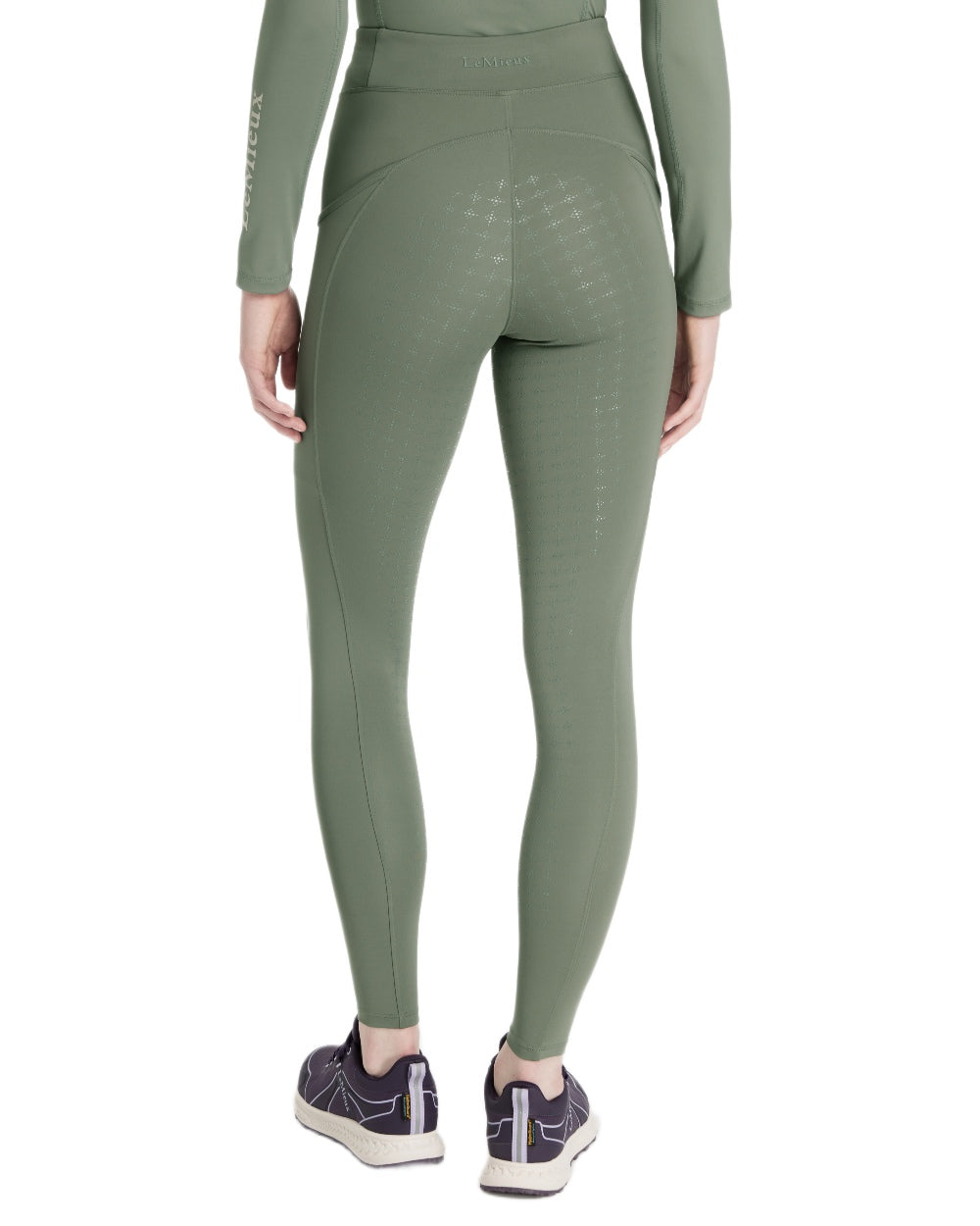 Rosemary coloured LeMieux Naomi Pull On Breeches on white background