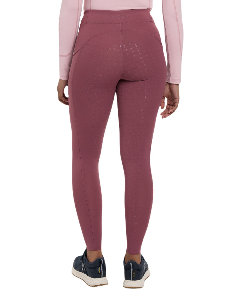 Rosewood coloured LeMieux Naomi Pull On Breeches on white background