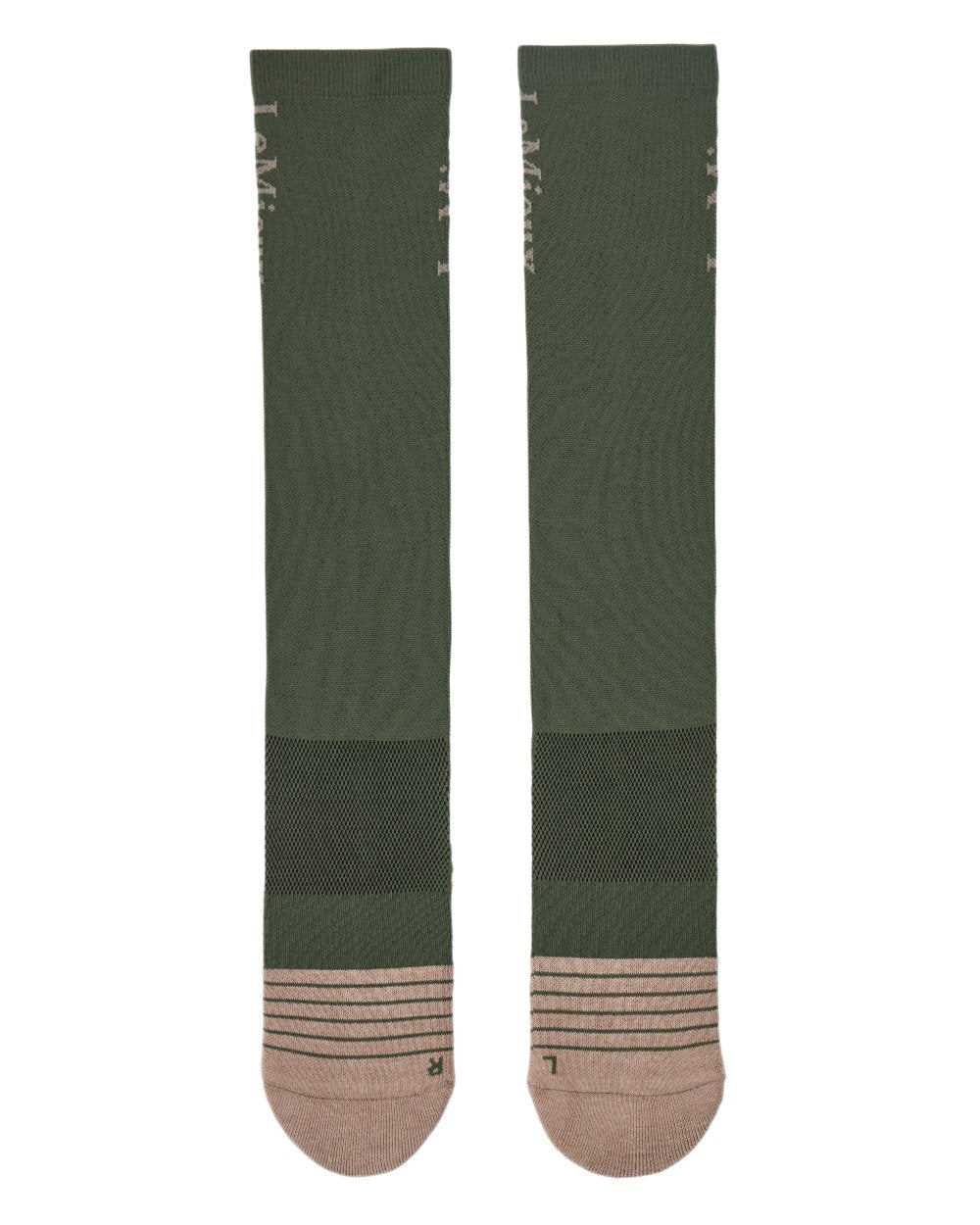 Rosemary coloured LeMieux Performance Socks on white background