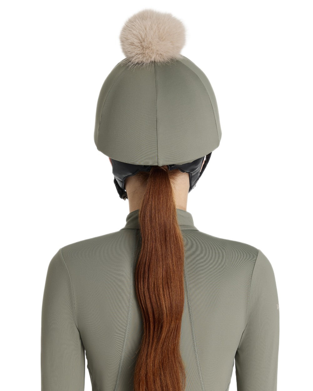 Rosemary coloured LeMieux Pom Hat Silk on white background