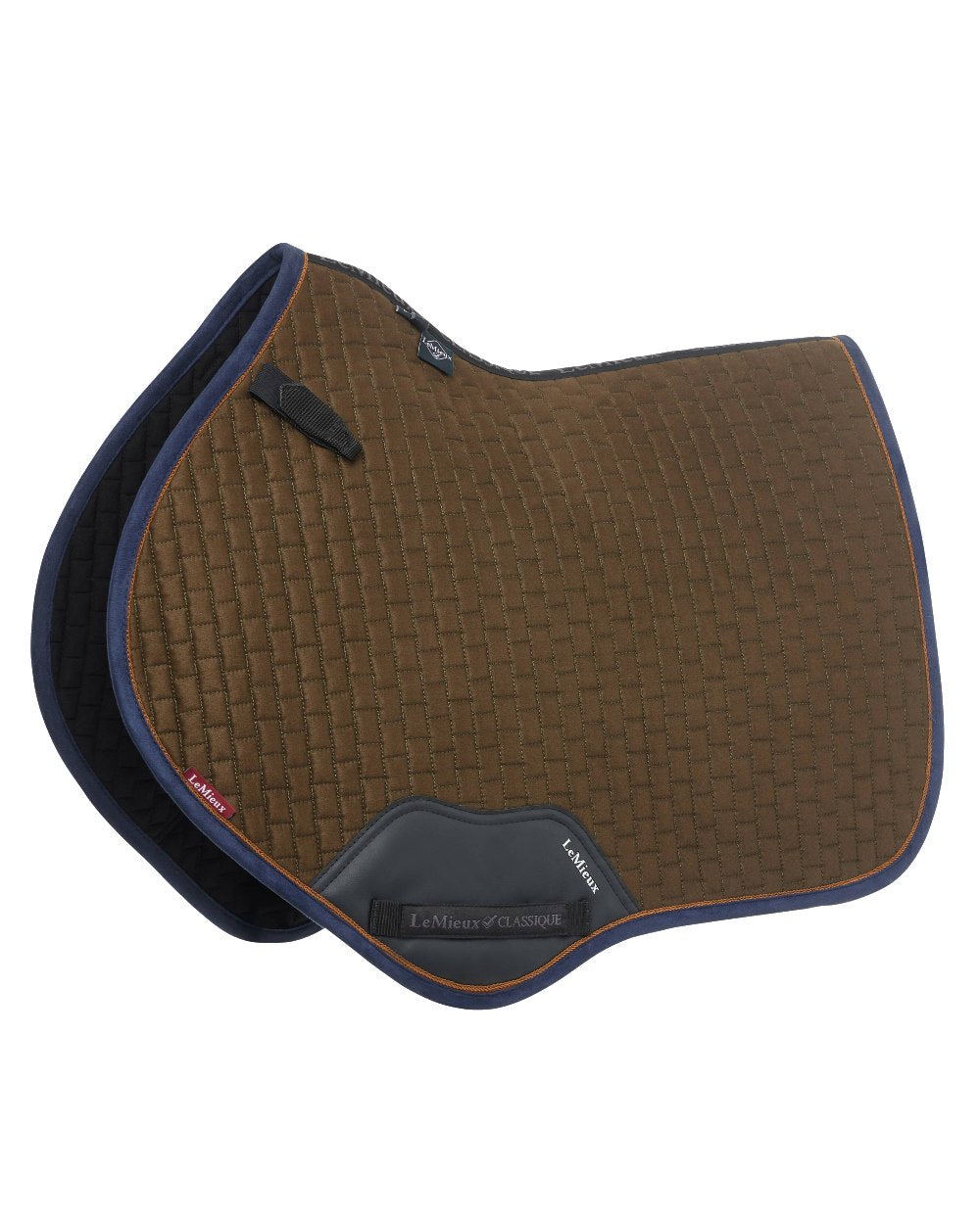 Alpine coloured LeMieux Suede Close Contact Squares on white background