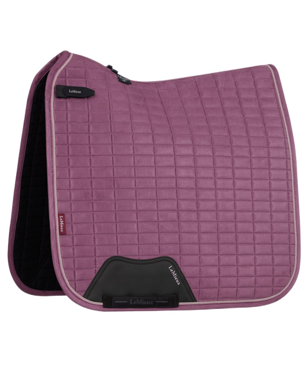 Mallow Coloured LeMieux Suede Dressage Square On A White Background