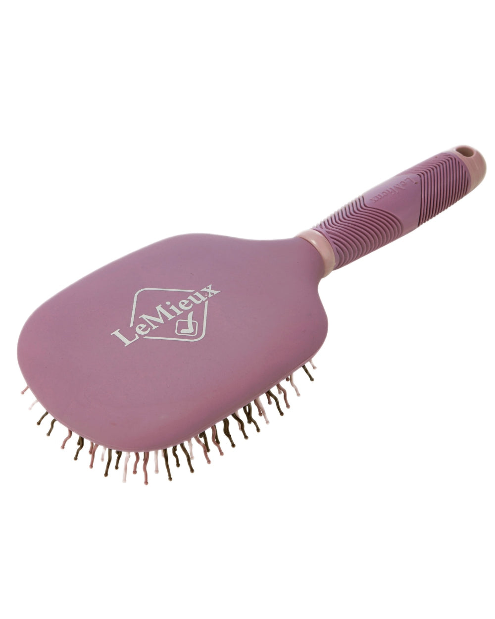 Mallow coloured LeMieux Tangle Tidy Brush on white background