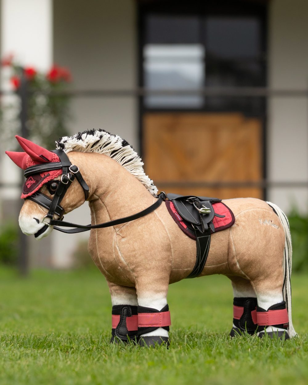 Oskar coloured LeMieux Toy Pony Oskar on outdoor background