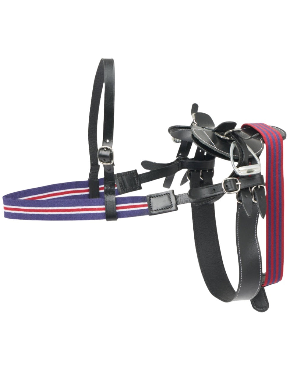 Black coloured LeMieux Toy Pony Racing Saddle Set on white background