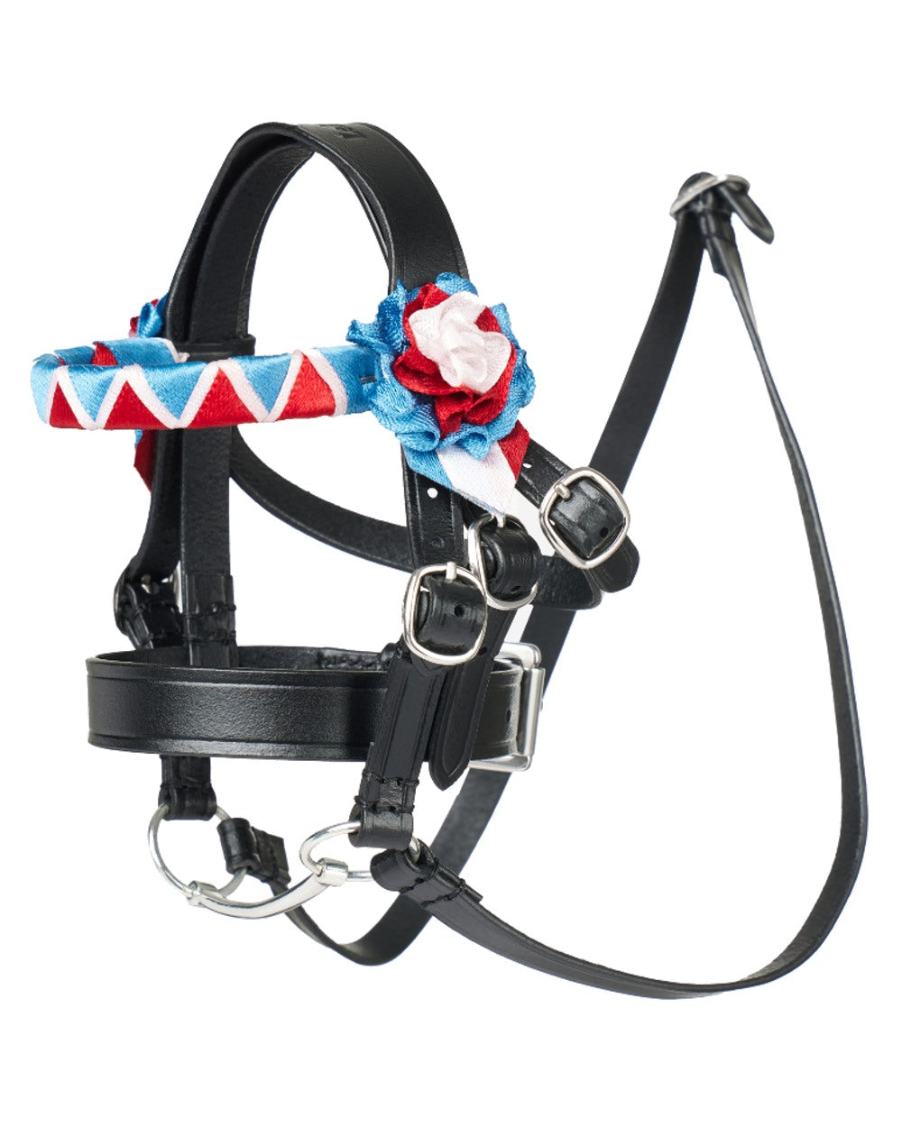 Black coloured LeMieux Toy Pony Showing Bridle on white background