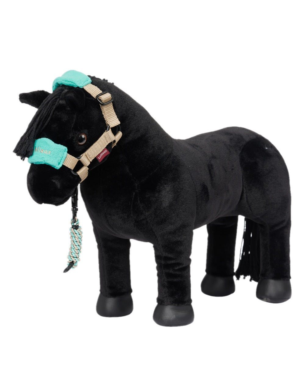 Azure coloured LeMieux Toy Pony Vogue Headcollar on white background