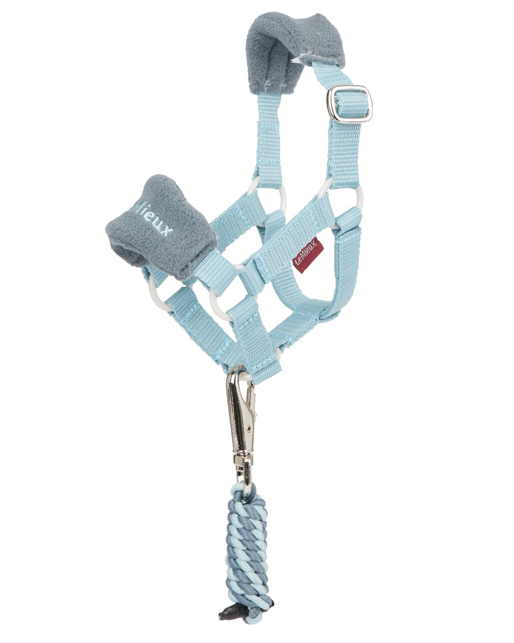 Glacier coloured LeMieux Toy Pony Vogue Headcollar on white background